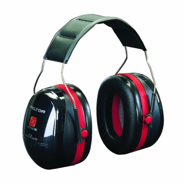 Protetores Auditivos 3M Peltor Optime III Preto e Vermelho 34dB